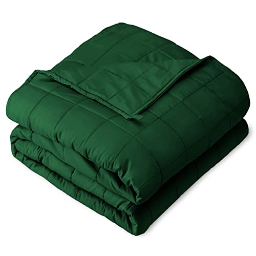 Bare Home Weighted Blanket Queen Size 17Lbs (60" X 80") For Adults - All-Natural 100% Cotton - Premium Heavy Blanket Nontoxic Glass Beads (Green, 60"X80") #TOP13