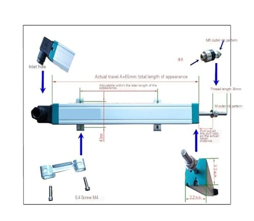 Sensor KTC200 de 250mm con barra de acoplamiento para máquina de inyección 3