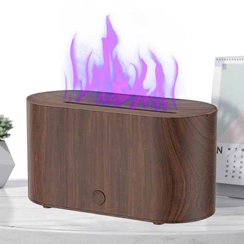 Humidificadores de llama para dormitorio, Difusor de aire de llama,Difusor de aromaterapia colorido - Difusor de aromaterapia con llama de fuego para chimenea de 130ml, humidificador de niebla silenci