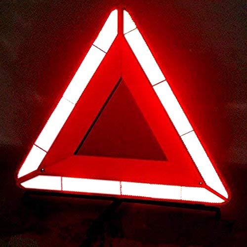 Bigetaige Warning Triangle Dot Approved 3Pk, Reflective Warning Road Safety Triangle Kit #TOP1