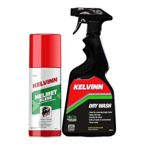 Image of Kelvinn Clean Ride Kit: Helmet Cleaner 150ml + Bike Dry Wash 500ml | Complete Bike & Helmet Maintenance Kit
