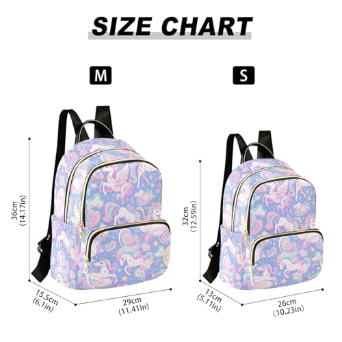Mochila de negocios de 30,5 cm pequeña para mujer con estampado de unicornio 3
