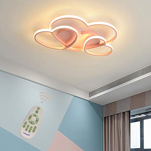 Plafonnier LED coeur blanc | Luminaire dimmable avec télécommande 50cm