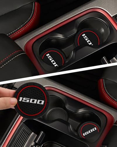 Portavasos personalizados para Ram 1500, pack de 4 rojos miniatura 2
