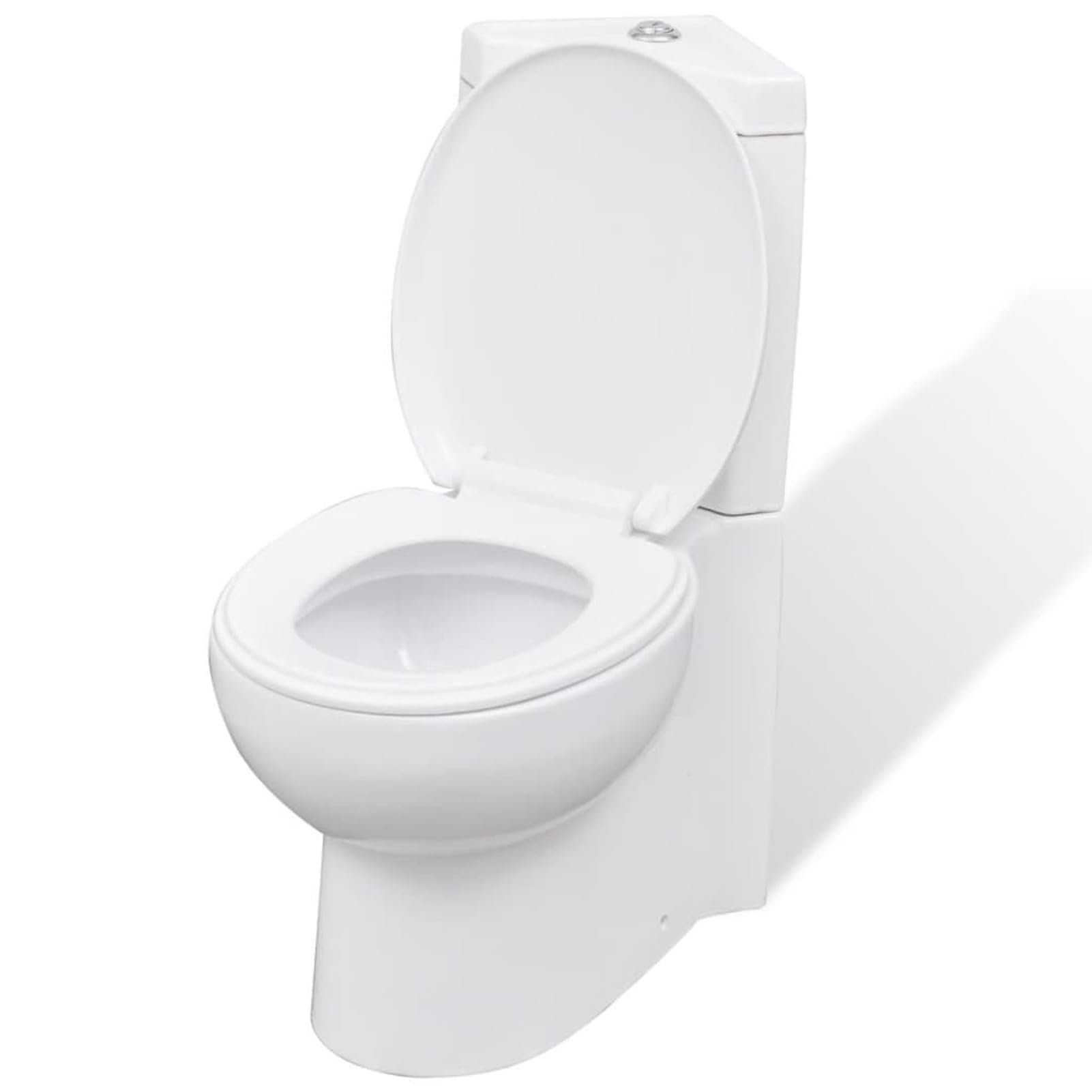 ARKEM Vaso WC in Ceramica da Bagno ad Angolo Bianco,Sanitari in Ceramica filomuro Opaco Vaso Rimless Bidet Sedile Soft-Close Chiusura rallentata MOD