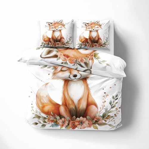 Parure de lit 90x190 enfant réversible avec housse de couette et fleurs - 2