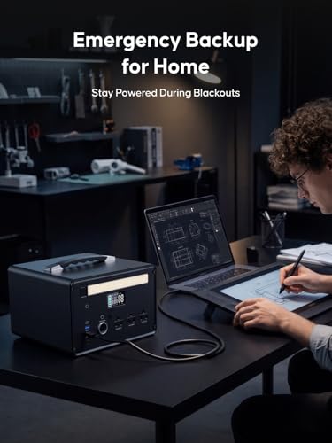 Image of Portable Power Station 1000W 1008Wh LiFePO4 140W USB-C 3AC 8Port