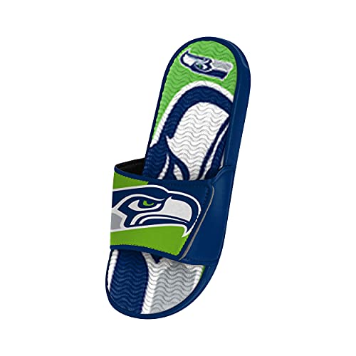 Image of FOCO Men's NFL Team Logo Sport Shower Foam Slide Flip Flop Sandals