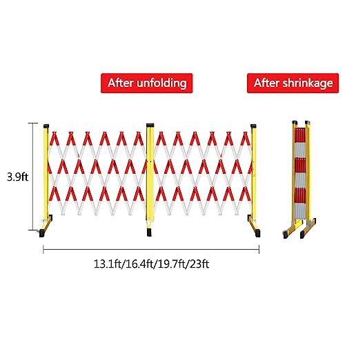 Genérico Barrera de Seguridad portátil y Extensible - Puerta de Control de tráfico Plegable para Obras Viales, Seguridad en Eventos y gestión de multitudes - Fácil de Instalar y Transportar, Duradera