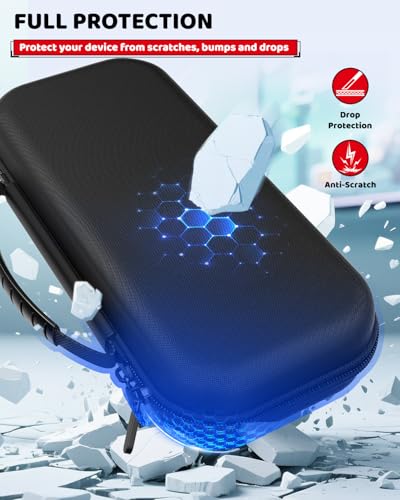 switch 2 slim case for nintendo switch 2 2025switcholed hard shell carry case with soft lining 10 card slots durable ballistic nylon soft silicone handle for nintendo switch2