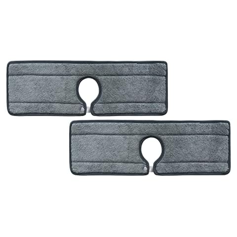 Kitchen Absorbent Mat - Splash Guard Behind Faucet Drip Catcher, Drying Pads for Countertop (2 Pack, Gray, 24inch) Cover