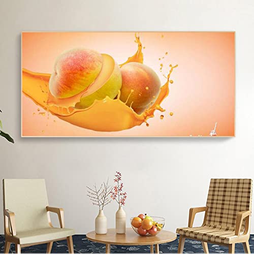 Peinture murale KEBIA fruits colorés 70x140 cm pour habiller un grand mur