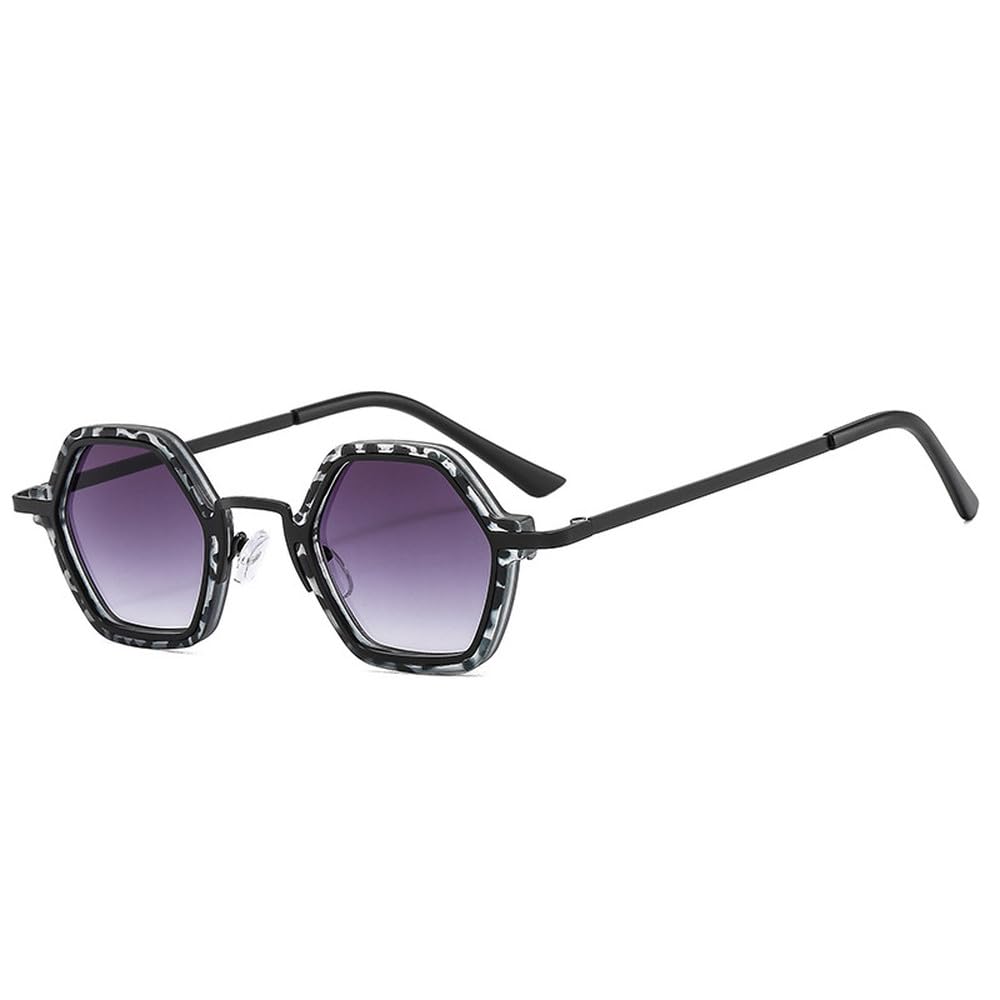 Retro wielokątne kwadratowe okulary przeciwsłoneczne damskie modne przezroczyste soczewki oceaniczne okulary przeciwsłoneczne męskie trendy punkowe okulary przeciwsłoneczne okulary przeciwsłoneczne