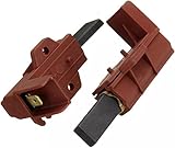 Color: marrón y negro POTSIA Accesorios para electrodomésticos: 2 cepillos de carbono para motor de lavadora y soporte para Ariston Indesit Welling
