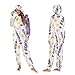 Yuiboo Soft Purple Lavender FieldUnisex Adults Funny One Piecing Pajamas for Women Funny Costume Party Wear