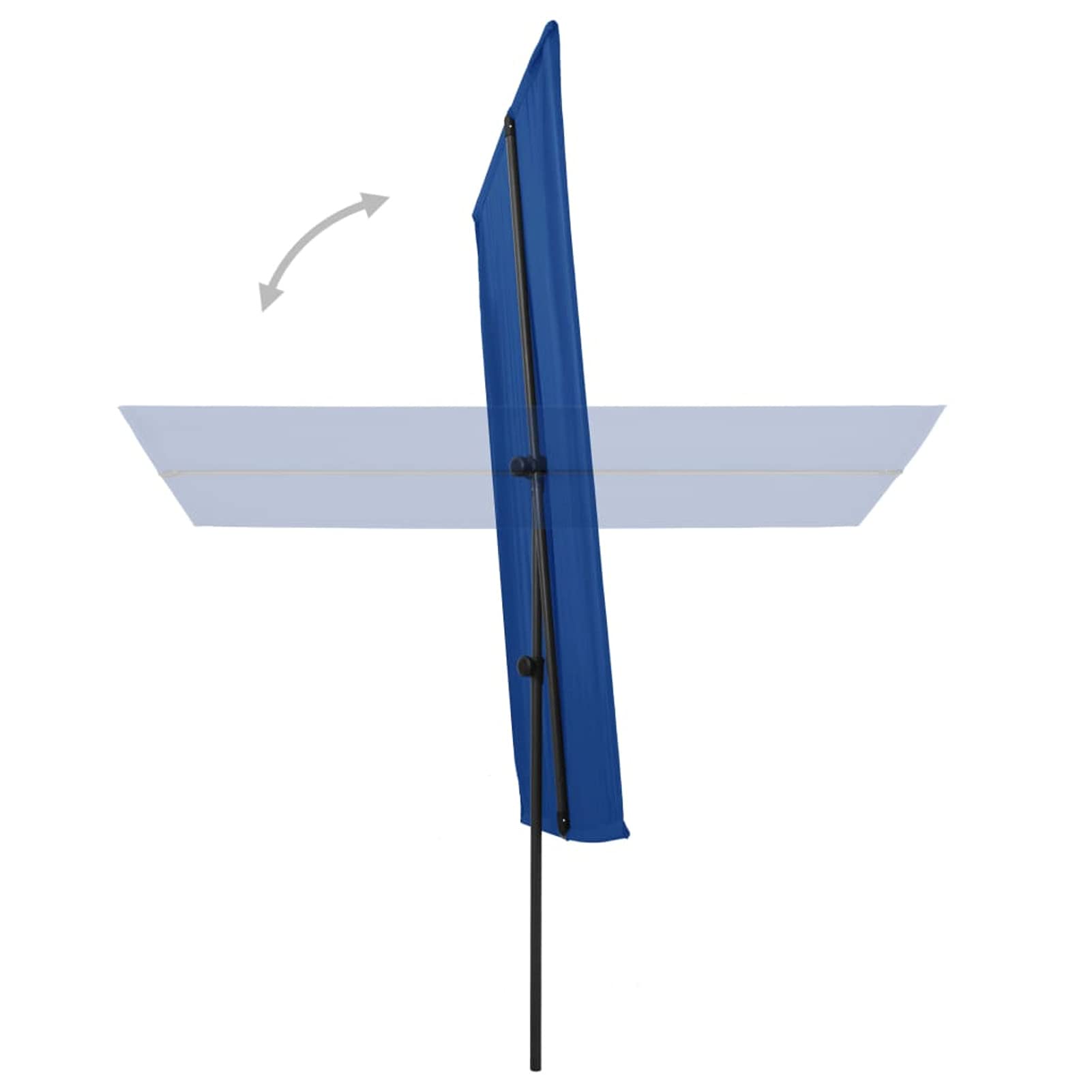 Gecheer Ombrellone,Parasole,da Esterno,Azzurro,Palo in Alluminio,Pieghevole,Portatile,200x150 cm,Ombrellone da Spiaggia,Ombrellone da Mare,per Terrazzo,da Patio,da Piscina,Ombrellone da Sole