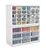 ArtBin 6809PC Store In Drawer Cabinet Sewing & Craft Organization, Plastic Storage Unit with 9 Drawers, White with Clear Drawers