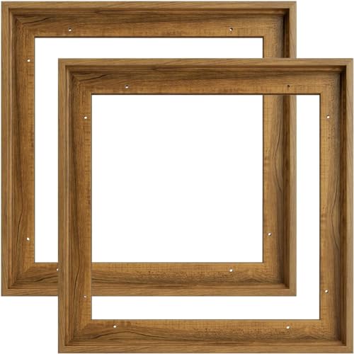 Image of 10x10 Art Frame for Canvas Painting 0.6-0.8 inch Deep,2 Pack,Dark Brown