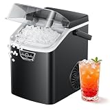 EUHOMY Nugget Ice Maker Countertop with Handle, Max 40lbs Daily Sonic Ice
