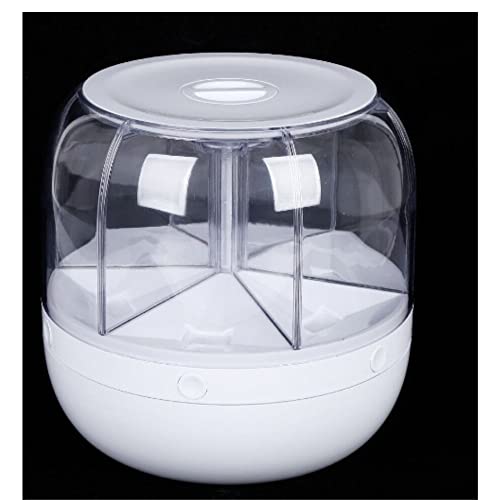 Shoparix 6-Grid 360 Degrees Rotating Grain Containers Storage Dispenser - Lentil Dispenser For Kitchen With Measuring Cup- Pantry Round Grain, Beans Dispenser,Cereal And Grain Organizer. #TOP3