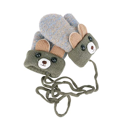 Baby Mittens Warm Mitts Infant Full Finger Gloves Magic Snow Mittens on String2