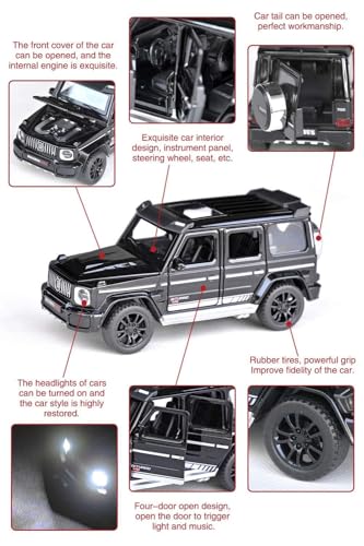 Image of SPITEN Brabus 700 Model Car Gwagon 1:32 Exclusive Alloy Metal Pull Back Die-cast Car Diecast Metal Pullback Toy car with Openable Doors & Light Music【Colors as Per Stock】(Multicolour)