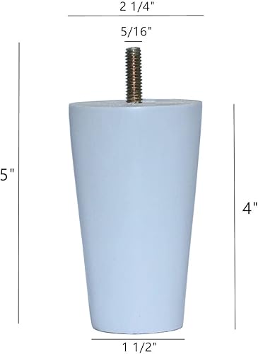 Miniatura 8 de WEICHUAN Sofá redondo negro de madera maciza, sofá otomano, sofá biplaza otomana, tocador, muebles, patas de muebles de madera de repuesto (10