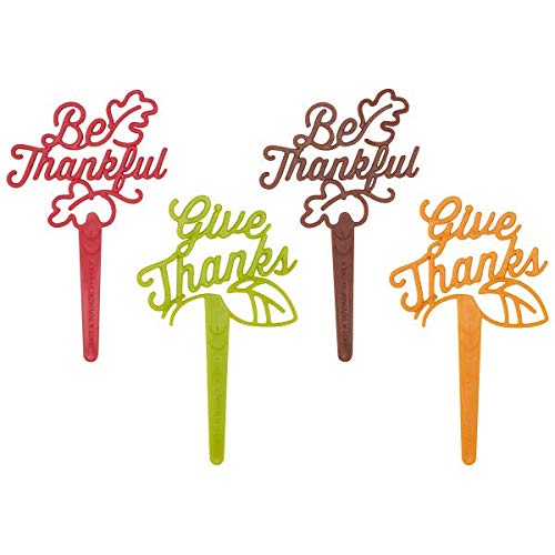Be Thankful Give Thanks - Thanksgiving Cupcake Picks - 24 Pc #TOP19