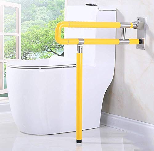 Grab-Bars-Grab-Bars-Handle-Safety-Support-Hand-Rails-Bathroom-Handrails-Safety-Folding-Grab-Bar-Toilets-Elderly-Disabilities-Stainless-Steel-Handrails-Wall-mou-Yellow-60CM70CM