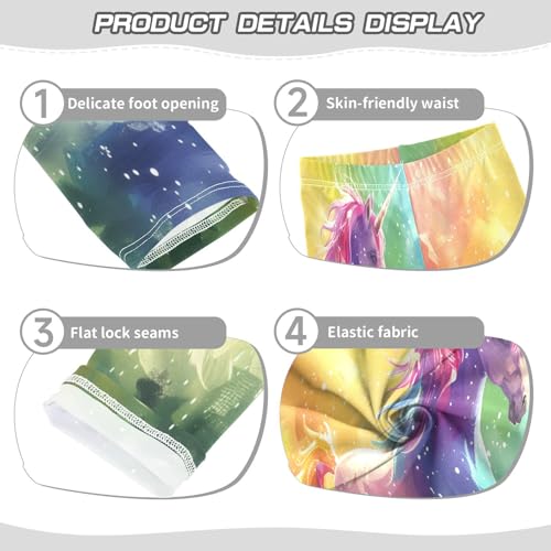 Toddler Girls Leggings Printed Yoga Pants Leggings Unicorn Standing on The Rainbow Hand-Painted Illustrat for Kids3