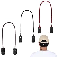 KALIONE 3 Stück Hat Retainer Clip 28cm Verstellbare Hutband Clips Cap Retainer Clip Anti-Verlust Hutclip für Angeln, Reisen, Wandern, Camping, Bootfahren