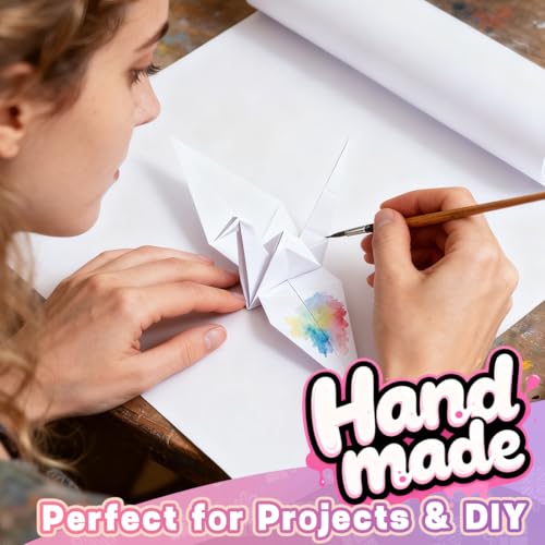 PerkHomy Craft Paper Roll 15\" x 450\" Kraft Paper White Easel Paper Roll for Kids Moving Gift Wrapping Art Bulletin Board Paper Floor Covering Bouquet Flower Packing Painting Drawing Poster Chart Paper