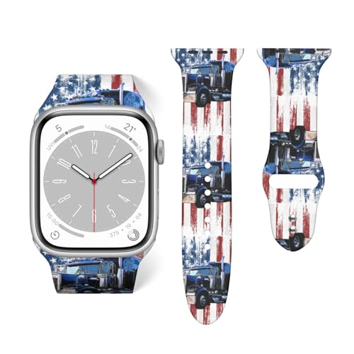 Trucker American Flag Truck Driver Bands Apple Watch Band