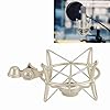 Professional Microphone Shock Mount, Mic Shock Mount Clip with Zinc Alloy Build, Vibration Isolation for Neumann TLM103 TLM193 TLM127 TLM170 MK4, Includes 5/8 to 3/8 Conversion (Gold) #4