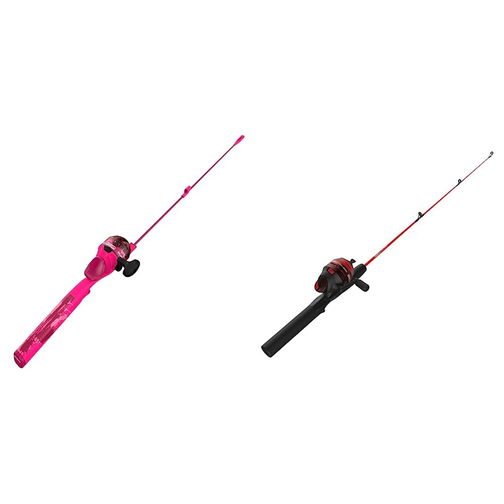 ZebcoSplash Kids Spincast Reel and Fishing Rod Combo, 29" Durable Floating Fiberglass Rod with Tangle-Free Design, Oversized Reel Handle Knob, Pre-Spooled with 6-Pound Zebco Fishing Line