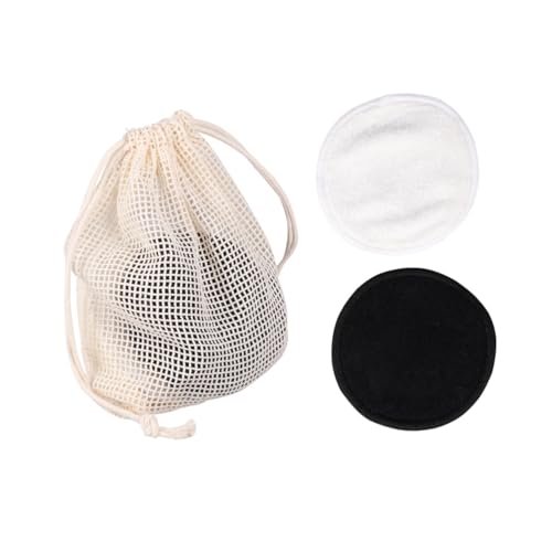 Beaupretty 12 piezas Almohadillas Desmaquillantes Reutilizables de de Bambú Suaves Discos Faciales para Limpieza y Eliminación de Maquillaje con Bolsa de Algodón para Mujeres