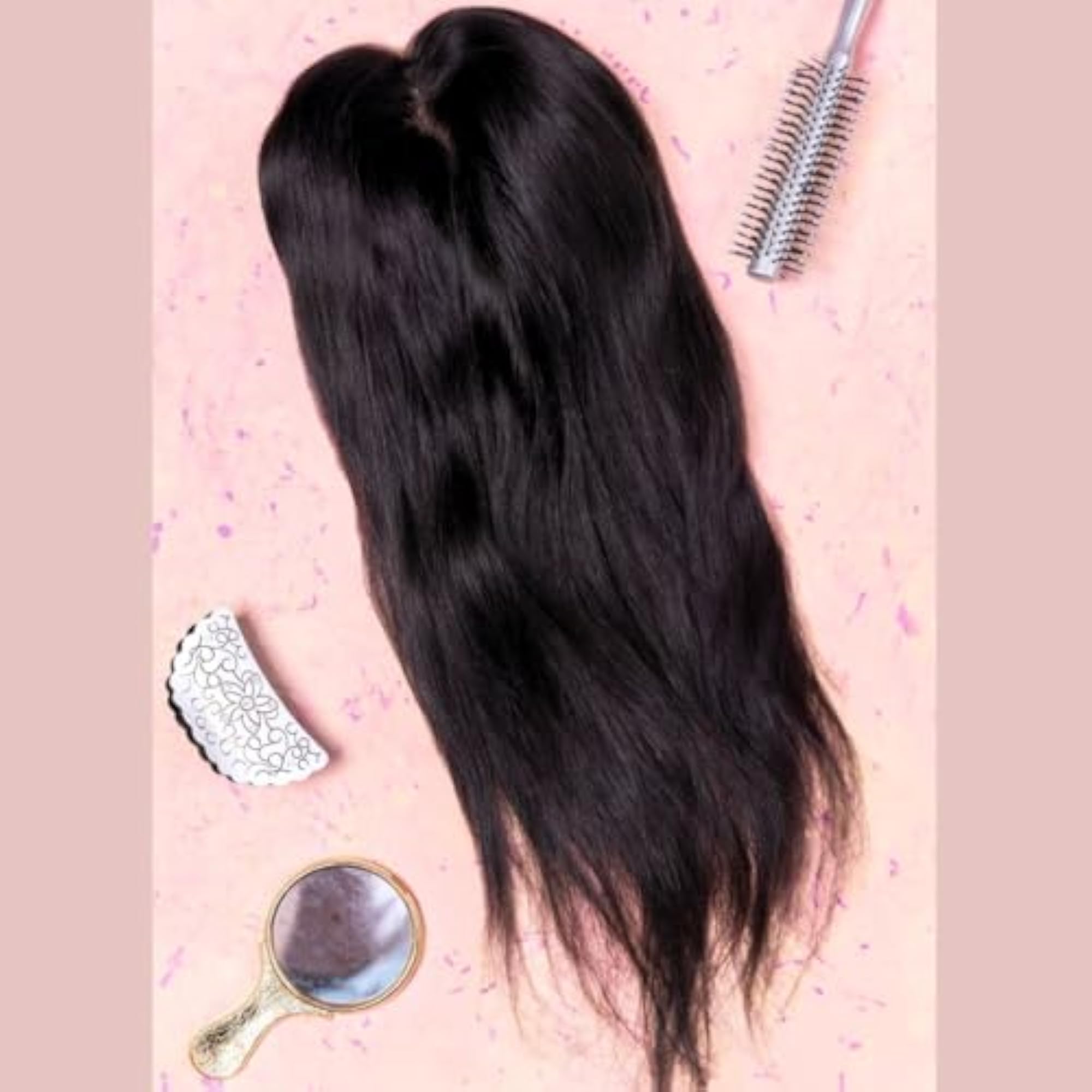 HAIR4ALL Lace Hair Toppers, Black Brown