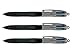 BIC 4-Farb-Druckkugelschreiber Grip Pro / 4 in 1 Kugelschreiber/Rot, Blau, Schwarz und Grün/Dokumentenecht/Mit gummiertem Griff/Strichstärke 0,4mm / Stifte Set mit Mehrfarbenstiften (3 Stück)