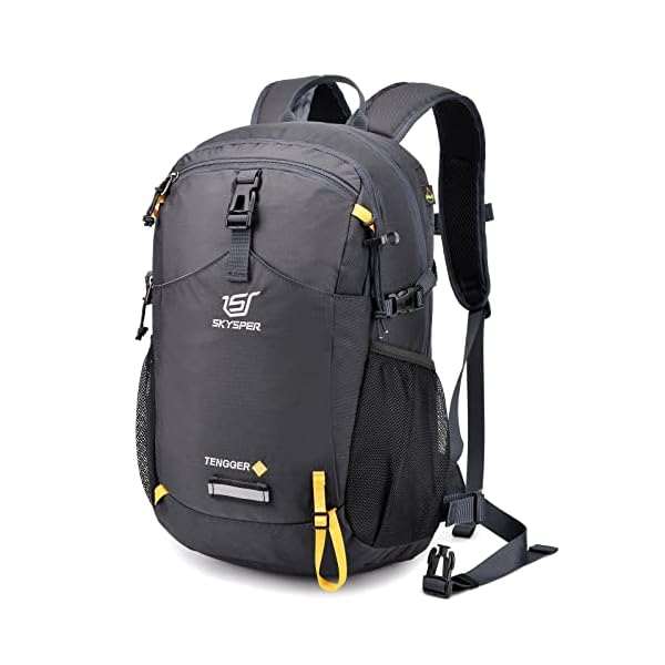 SKYSPER Small Daypack 20L Hiking Backpack Lightweight Travel Day Pack with Waist Strap for Women Men(Darkgray)