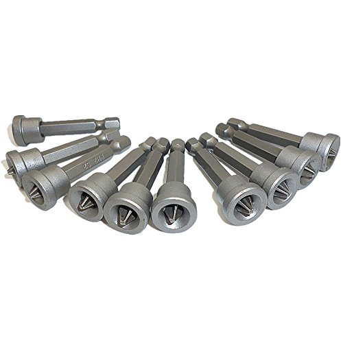 Breynet PH2 Screwdriver Bits For Drywall Screws, 10pcs Magnetic 50mm Drywall Screw Phillips Screwdriver Bit