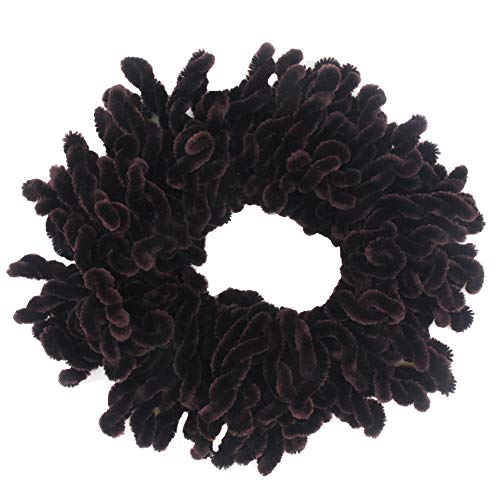 Cogongrass Volumising Scrunchie Big Hair Tie Ring Hijab Volumizer Khaleeji Headwear Brown, about 20 cm