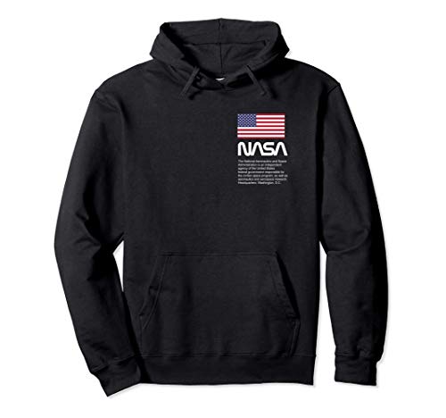 US Flag NASA Worm Nasa Pullover Hoodie