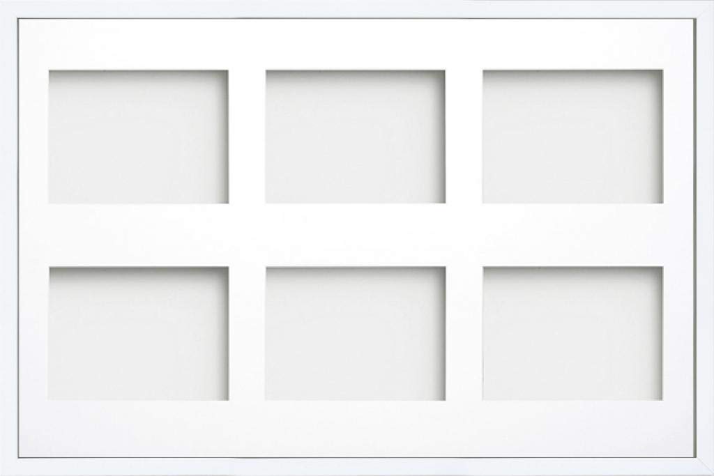 Frame Company White Jellybean Multi-Aperture Frame 30X20 With Mount For 8X6 Inch (X6)