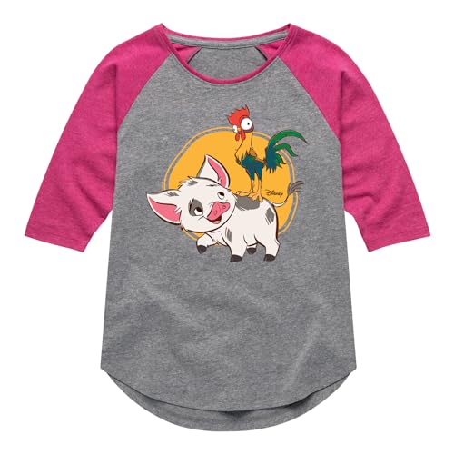 Disney - Pua and HEI EHI - Toddler & Youth Girls Raglan Graphic T-Shirt