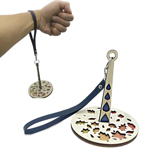 Image of Portable Wrist Yarn Holder with Leather Strap,Yarn Storage Spinner | Knitting and Crocheting Craft Tool for Crochet Travel