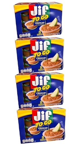 JIF To Go Crunchy Peanut Butter Cups 8 count, 1.5 oz (Pack of 4)