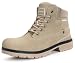 Stivali Donna Inverno Scarpe da Neve Caldi Snow Boots Impermeabili Stivaletti Pelliccia Stringate Outdoor, Cachi, 38 EU
