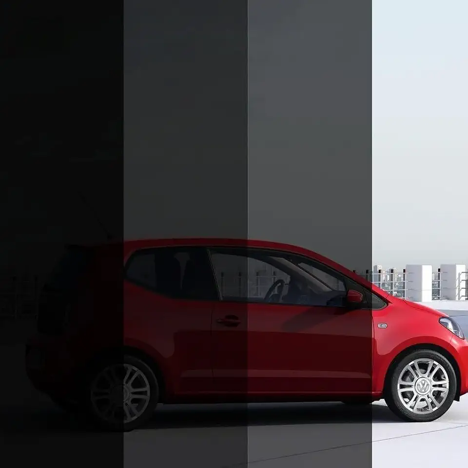 Película para janelas com cor fumê para veículos e residências, adequada para janelas e portas (1 metro x 50 cm,G35% CLARO)