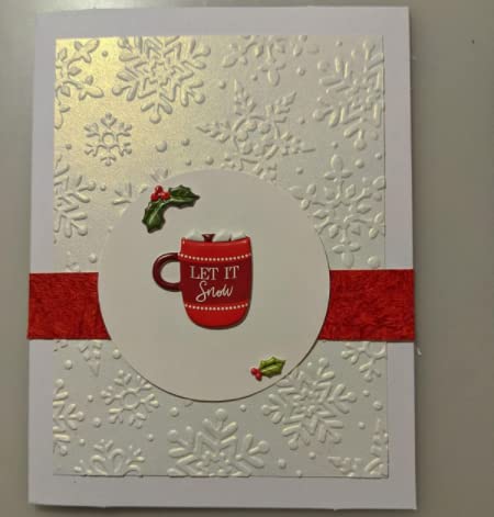 Kwan Crafts Christmas Snowflake Plastic Embossing Folders For Card Making Scrapbooking And Other Paper Crafts, 12.1X15.2Cm #TOP4