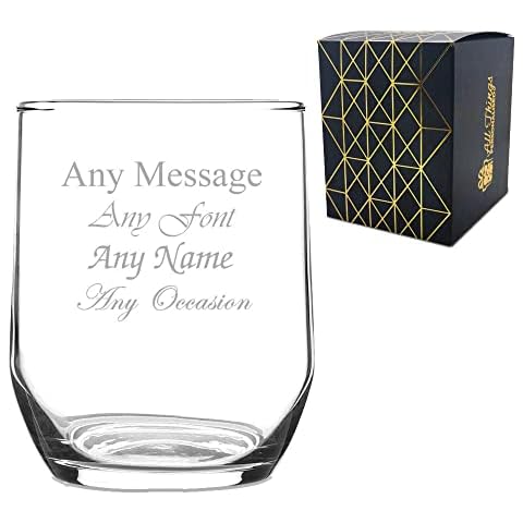 Personalised Engraved Whisky Glass Tumbler Cover